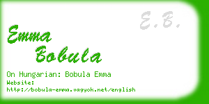 emma bobula business card